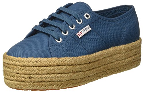 Superga S0099Z0, Alpargatas con Plataforma Unisex Adulto, Azul (Smoky Blue), 36 EU (talla del fabricante: 3.5 UK)