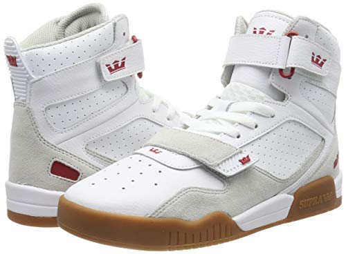 Supra Breaker, Zapatillas de Skateboard Unisex Adulto, Blanco (White/Rose-Gum-M 173), 40 EU