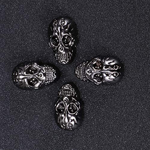 SUPVOX 10 piezas punk cráneo remache remaches de cuero remaches tachuelas de metal para bricolaje cuero artesanía pulsera cinturón ropa zapato bolsa collar partes accesorios - pistola negro