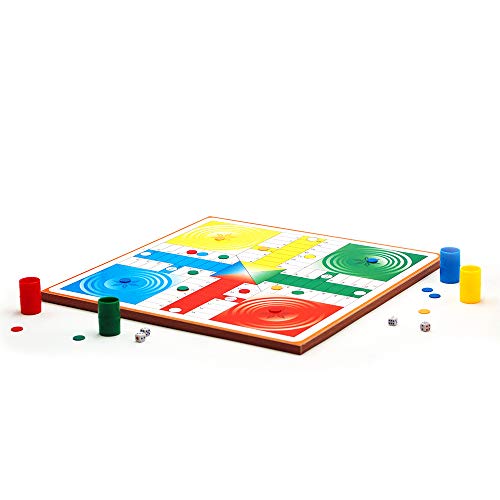 Tachan-Juego Parchís y Oca, de Madera, 40 cm, Color Rojo y Blanco, (CPA Toy Group 74020099)