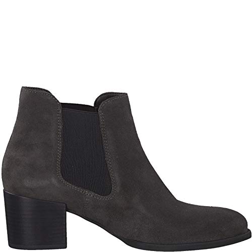 Tamaris Mujer Botines, señora Botas Chelsea, Botas,Botas de Media caña,Botines,botín,Slip on,Alto,Anthracite,38 EU / 5 UK