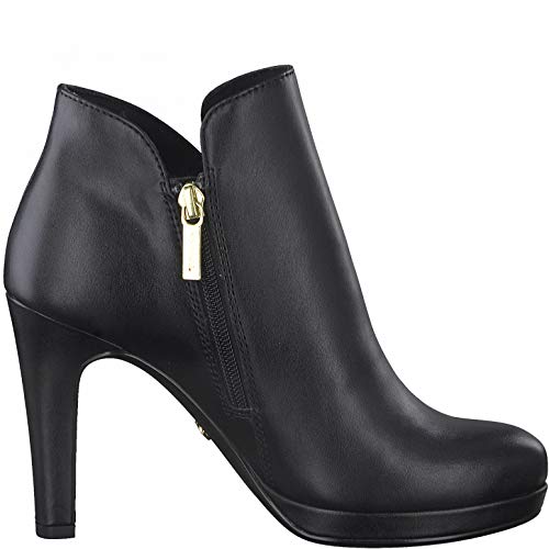 Tamaris Mujer Botines, señora Botines,Touch It,Botas,Medias Botas,botín,Tobillo Alto,Cremallera,Black,40 EU / 6.5 UK