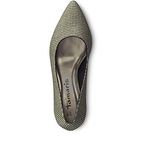 Tamaris Mujer Zapatos de tacón 22433-23, señora Zapatos de tacón Clásicas, Zapatos de Noche,Zapatos de Baile,Tacones Altos,Gold Glam STR,38 EU / 5 UK