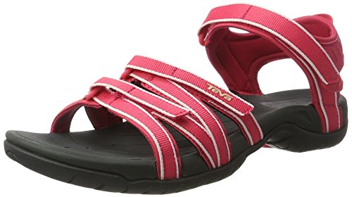 Teva W Tirra, Sandalias de Punta Descubierta Mujer, Rosa (Raspberry/Dark Shadow Ptrf), 37 EU