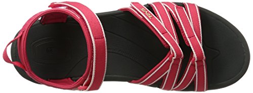 Teva W Tirra, Sandalias de Punta Descubierta Mujer, Rosa (Raspberry/Dark Shadow Ptrf), 37 EU