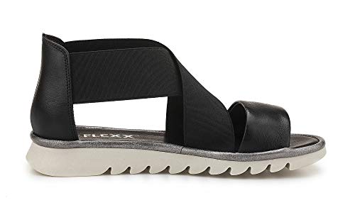 The FLEXX Long Wave Sandalia Baja Mujer Negro 37 EU