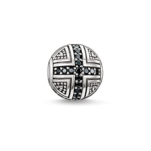 Thomas Sabo Karma Bead Held Beads K0030-051-11 - Cuenta para hombre y mujer, plata de ley 925, circonita negra