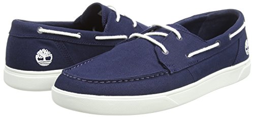 Timberland Bayham Canvas Mocasines, Mocasines Hombre, Azul (Black Iris Canvas 019), 41.5 EU