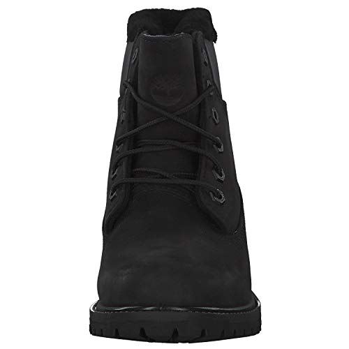 Timberland Botas de mujer 6in Premium Shearling, color Negro, talla 37 EU