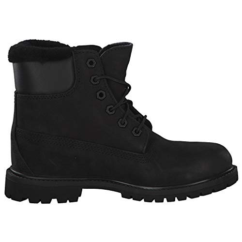 Timberland Botas de mujer 6in Premium Shearling, color Negro, talla 37 EU