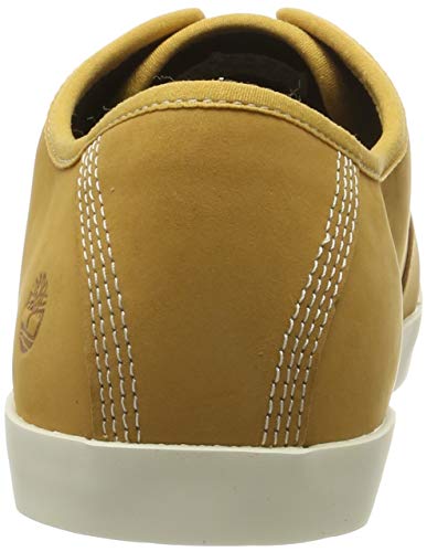 Timberland Dausette Leather Oxford, Zapatillas Bajas Mujer, Amarillo Wheat Nubuck, 41 EU