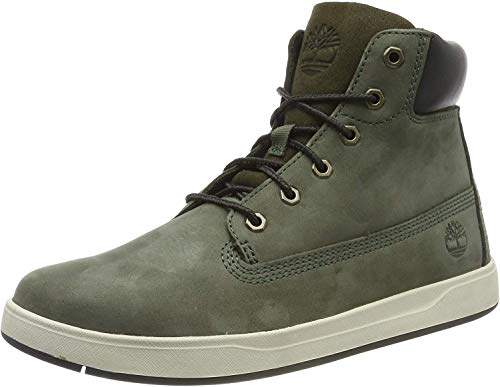 Timberland Davis Square 6 Inch (Toddler), Botas Clasicas Unisex-Niños, Verde Dark Green Nubuck, 28 EU