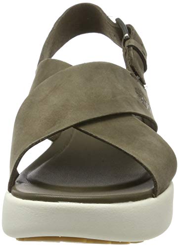 Timberland Los Angeles Wind Slingback, Sandalias Mujer, Verde Olive Nubuck, 41 EU