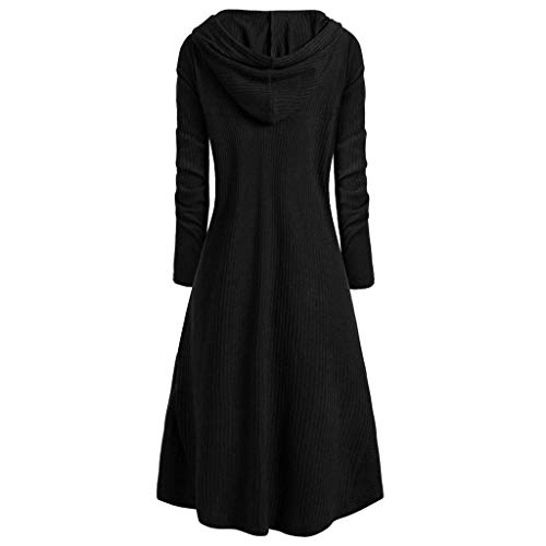 Toctax Vestido con Capucha para Mujer Vestidos de Manga Larga de Fiesta Medieval Vestidos de Disfraces de Fiesta de Halloween Renacentistas Mujeres Chaqueta Punk Vintage Ropa