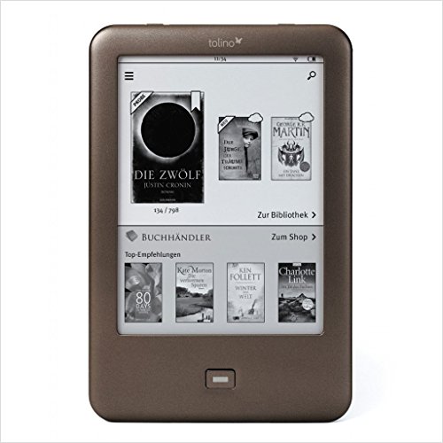 Tolino Shine - E-Reader (15.24 cm (6"), E Ink, 1024 x 758 Pixeles, ePub, PDF, TXT, 4 GB, MicroSD (TransFlash))