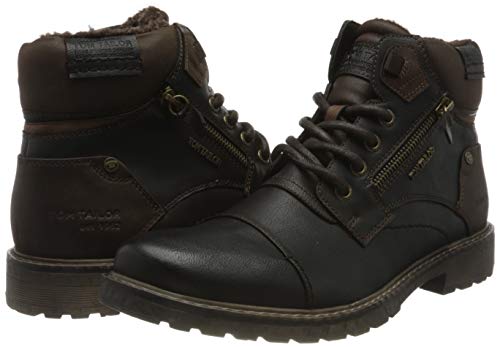 Tom Tailor 9082302, Bota a la Altura de la Pantorrilla Hombre, Negro, 42 EU