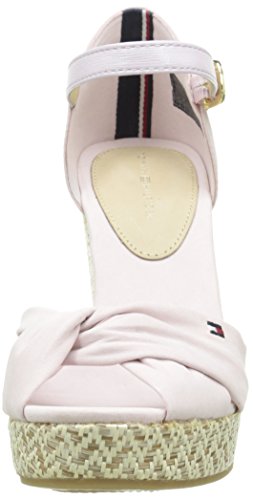 Tommy Hilfiger E1285LENA 3D, Sandalias con cua Tipo Alpargatas Mujer, Rosa Pale Lilac 768, 36 EU