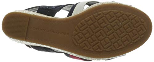 Tommy Hilfiger Elena 101D, Sandalias con cua Tipo Alpargatas Mujer, RWB, 36 EU