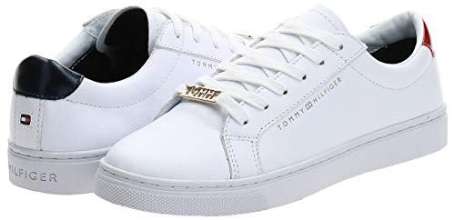 Tommy Hilfiger Essential Sneaker, Zapatillas Mujer, Blanco (RWB 020), 37 EU