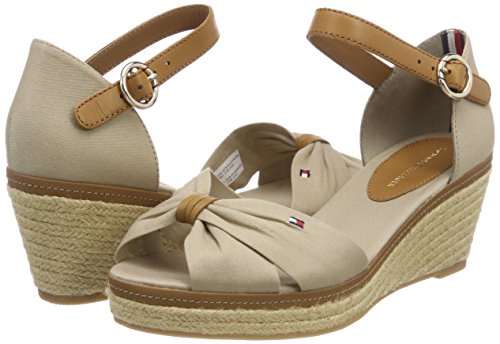 Tommy Hilfiger Iconic Elba Sandal, Alpargatas Mujer, Beige (Cobblestone 068), 39 EU