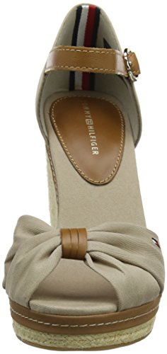 Tommy Hilfiger Iconic Elena, Alpargatas de Cuña Mujer, Beige (Cobblestone 068), 40 EU