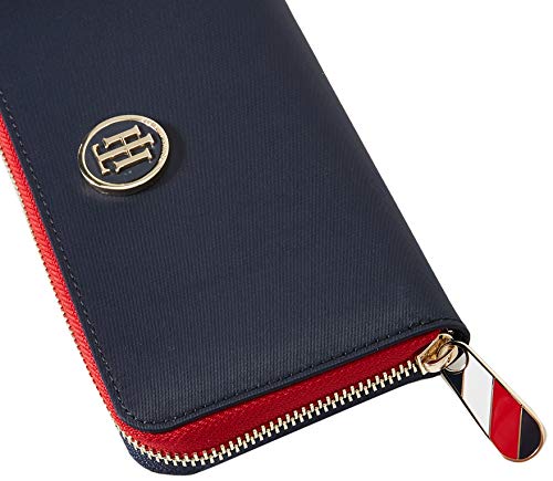 Tommy Hilfiger Poppy Lrg Za Wallet, Cartera para Mujer, Azul (Tommy Navy), 2x10x19 cm (W x H x L)