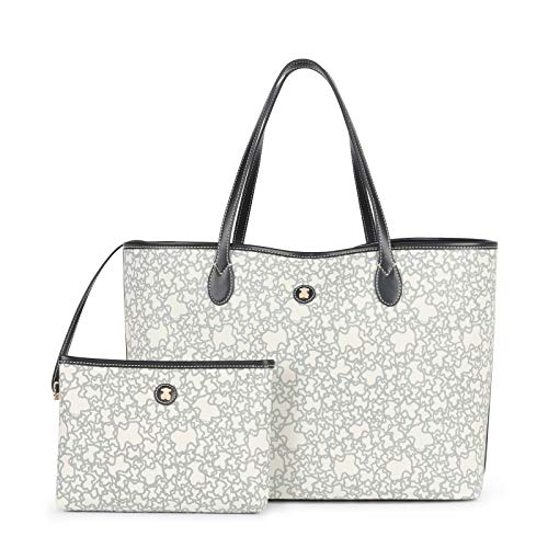 Tous Kaos Mini Lona, Bolso Totes para Mujer, Beige (Beige), 14x29x40 cm (W x H x L)