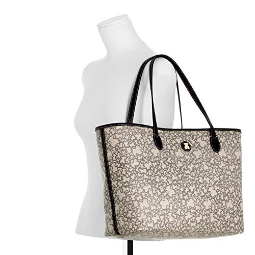 Tous Kaos Mini Lona, Bolso Totes para Mujer, Beige (Beige), 14x29x40 cm (W x H x L)