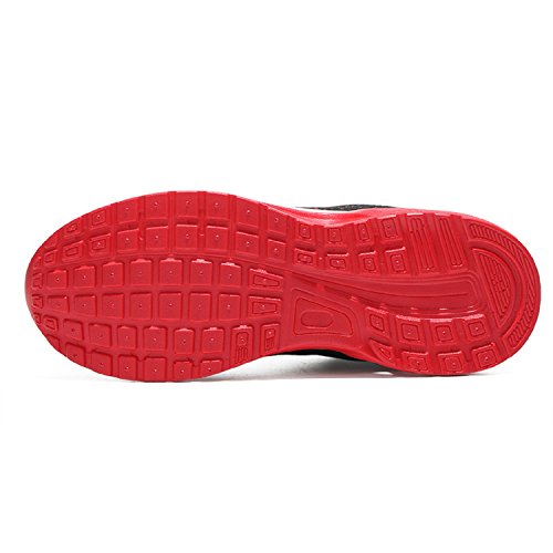 TQGOLD® Zapatillas de Running para Hombre Mujer Calzado Deportivo Deportivas Asfalto Zapatos para Correr(EU 42,Rojo)