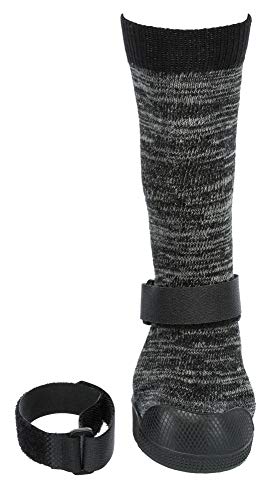 TRIXIE Calcetines Perro Walker, XL, 2 uds, Negro/Gris, Perro