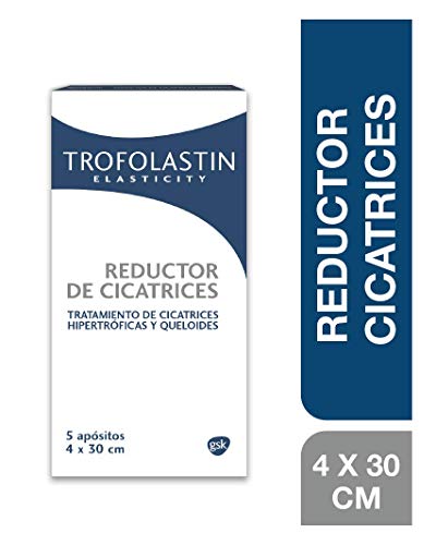 TROFOLASTIN - Reductor de Cicatrices, Blanco, 5 Apósitos de 4 X 30 cm