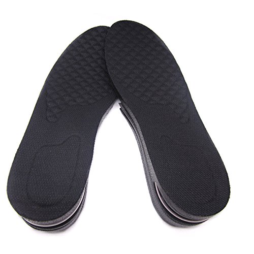 UEETEK Plantillas de aumento Plantillas Altura Magia PU plantillas mayor elevador de altura 5cm 2-capa ajustable hombres plantillas del zapato Pads