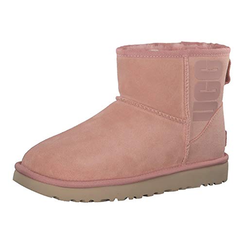 UGG Australia Classic Mini UGG Rubber Logo, Bota Mujer, Sunset, 38 EU