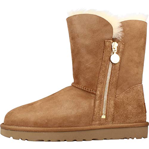 UGG Bailey Zip Short, Classic Boot Mujer, Chestnut, 38 EU