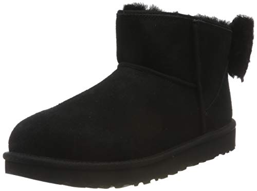 UGG Classic Mini Bow, Botas clásicas Mujer, Black, 41 EU