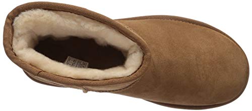 UGG Female Classic Mini UGG Rubber Logo Classic Boot, Chestnut, 6 (UK)