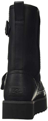 UGG Female Classic Rebel Biker Short Classic Boot, Black, 8 (UK),41(EU)