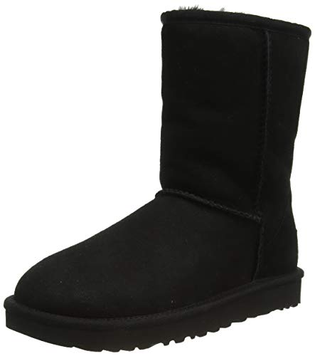 UGG Female Classic Short II Classic Boot, Black, 7 (UK)