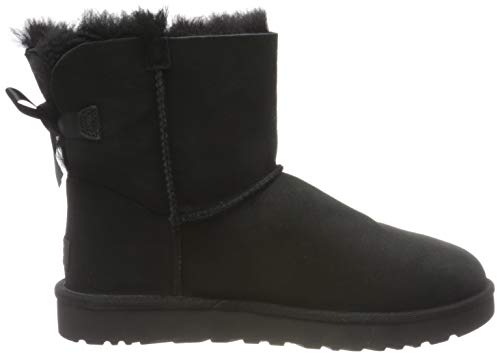 UGG Female Mini Bailey Bow II Classic Boot, Black, 41 EU