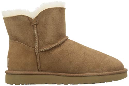 UGG Female Mini Bailey Button II Classic Boot, Chestnut, 4 (UK)