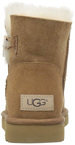 UGG Female Mini Bailey Button II Classic Boot, Chestnut, 4 (UK)