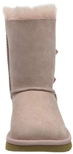 UGG Kid's Female Bailey Bow II Classic Boot, Pink Crystal, 7 (UK)