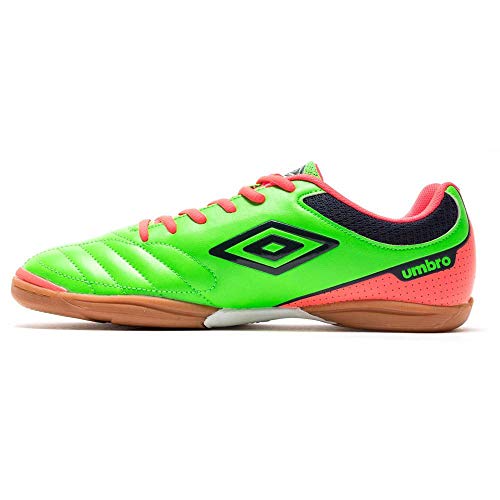 Umbro Futsal Attak IC, Zapatilla de fútbol Sala, Green-Orange-Navy, Talla 8 US (41 EU)