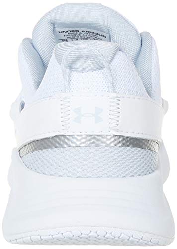 Under Armour 3022584-100-7 M US, Charged Breathe Tenis de Encaje para Mujer, Gris Halo, 37 EU, Blanco 100 Blanco, 38