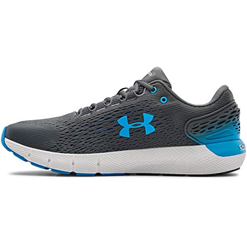 Under Armour Charged Rogue 2, Zapatillas para Correr de Carretera Hombre, Gris Blanco Eléctrico Azul 103, 42 EU