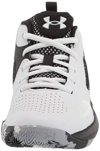 Under Armour Grade School Lockdown 5, Zapatillas de Baloncesto Unisex Adulto, Blanco Negro Blanco 100, 37.5 EU