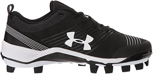 Under Armour Women's Glyde TPU Softball Shoe, Black (011)/White, 12