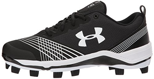 Under Armour Women's Glyde TPU Softball Shoe, Black (011)/White, 12