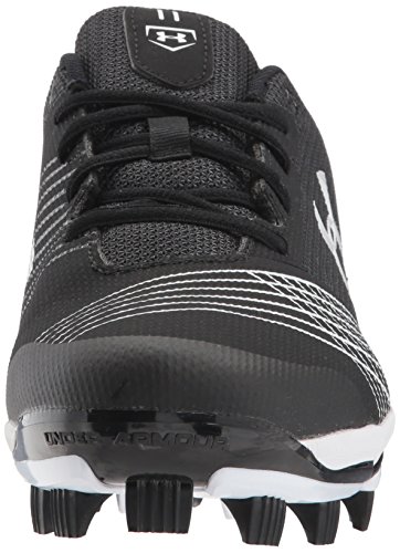 Under Armour Women's Glyde TPU Softball Shoe, Black (011)/White, 12