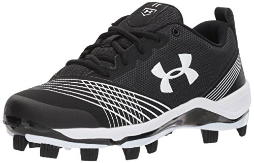 Under Armour Women's Glyde TPU Softball Shoe, Black (011)/White, 12